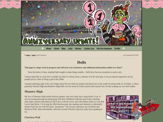 about/dollies screenshot