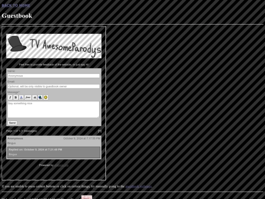 guestbook screenshot