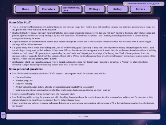 Extras/FAQ screenshot