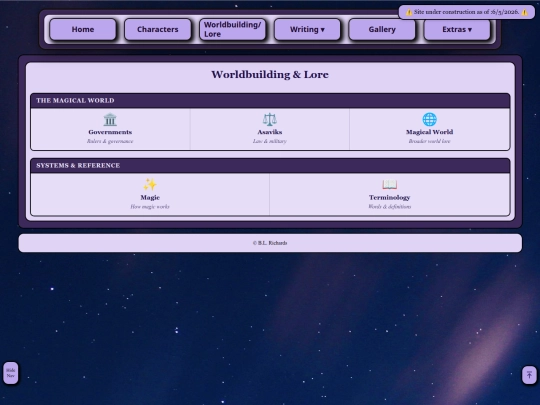 WB-Lore/WB-LoreNav screenshot