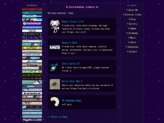 links screenshot