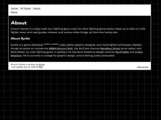 info/about screenshot