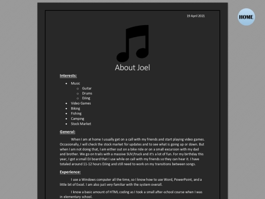 word/About-Joel screenshot