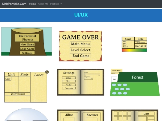 portfolioUI screenshot