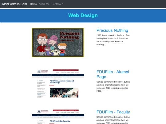 webPortfolio screenshot