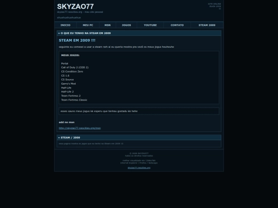 o-que-eu-tenho-na-steam-em-2009 screenshot