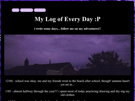 diary screenshot