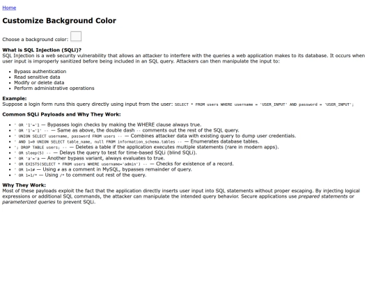 SQLi screenshot