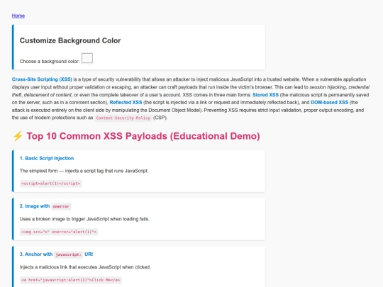 xss screenshot