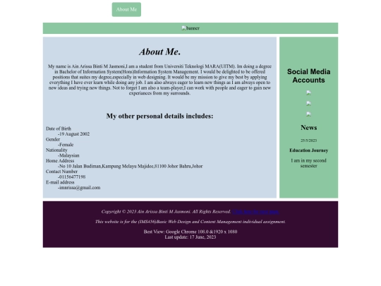 ain resume/Resume-web/aboutme screenshot