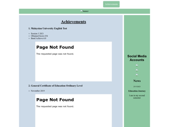 ain resume/Resume-web/achievement screenshot