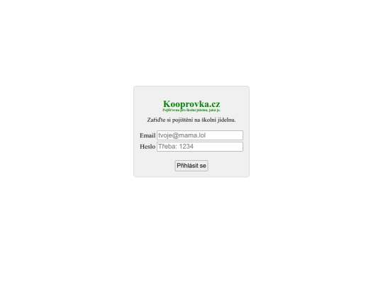 pojistovna/login screenshot