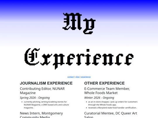 resume screenshot