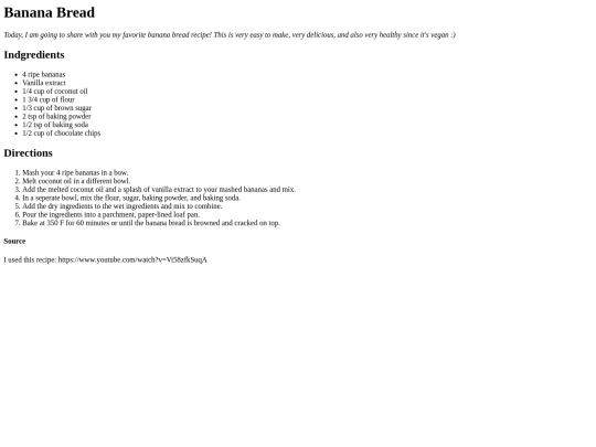 BananaBread screenshot
