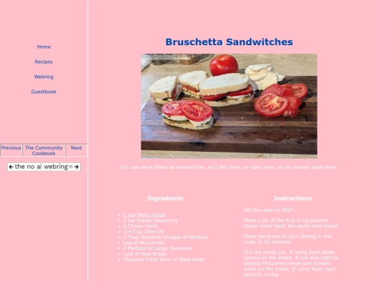 Recipes/Bruschetta screenshot