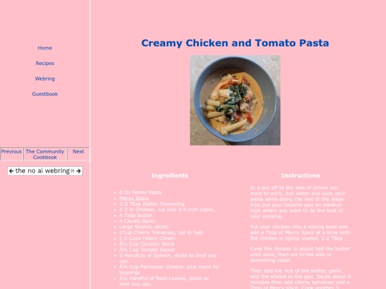Recipes/ChickTom-Pasta screenshot