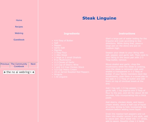 Recipes/Steak-Linguine screenshot