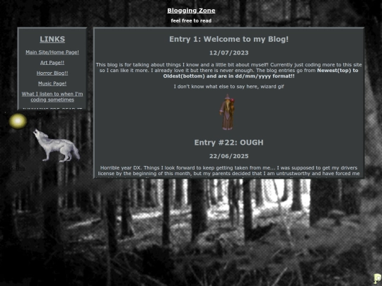 Blog screenshot