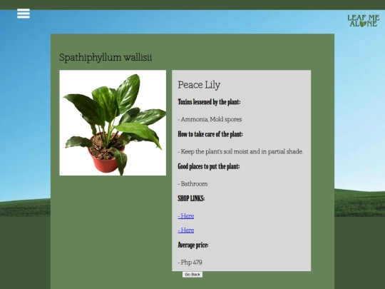 plant-info/peaceLily screenshot
