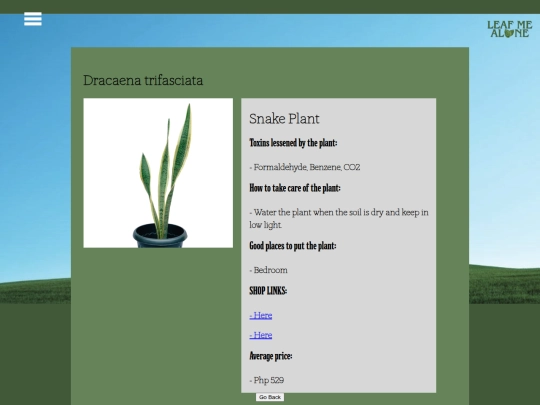plant-info/snakePlant screenshot