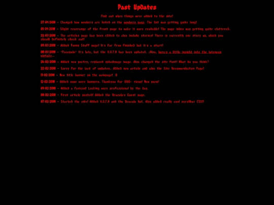 updates screenshot