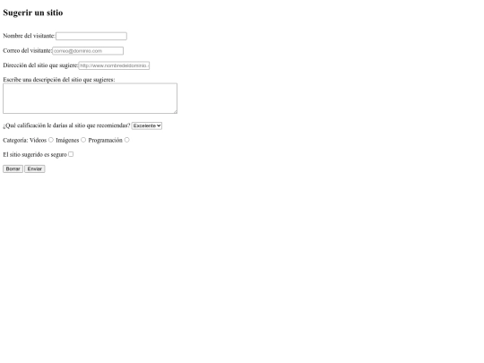 Sugerencias screenshot