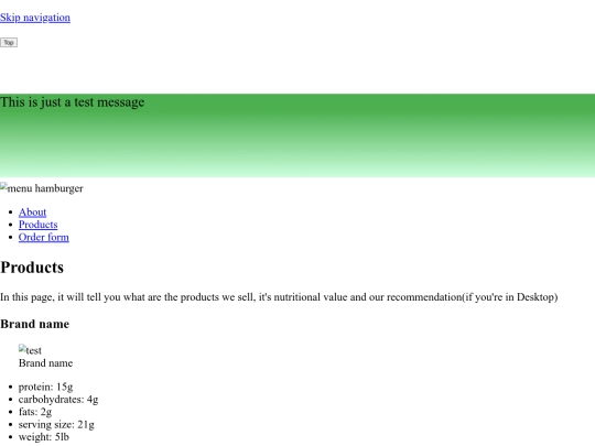 products screenshot