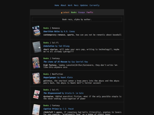 recs/books screenshot