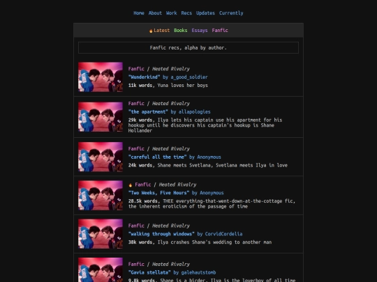 recs/fanfic screenshot