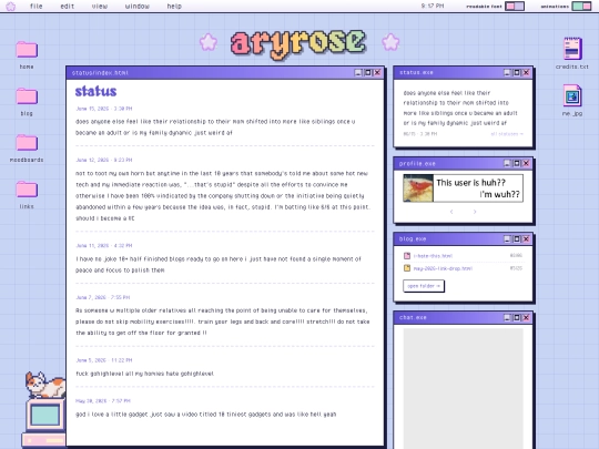 status screenshot