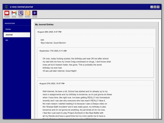 journal screenshot