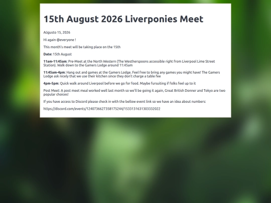 liverponies/posts/15th-august-2026-liverponies-meet screenshot