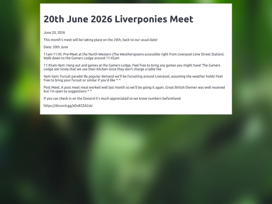 liverponies/posts/20th-june-2026-liverponies-meet screenshot