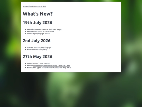 updates screenshot