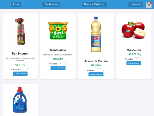 Hola/Paginas/Productos screenshot
