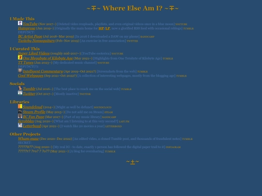 links screenshot