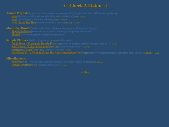 music/playlists screenshot