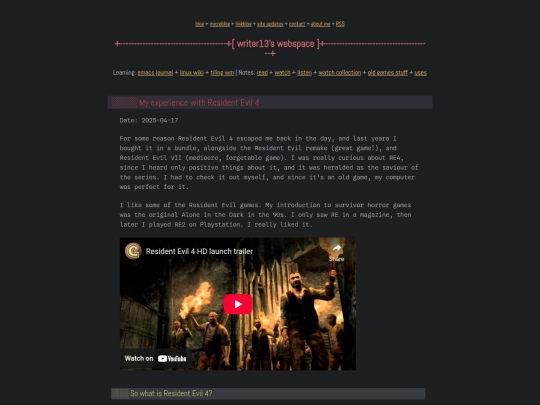 games/my-experience-with-resident-evil-4 screenshot
