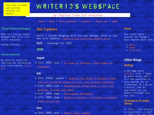 site-updates screenshot