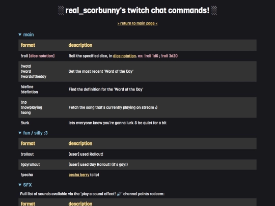 commands screenshot
