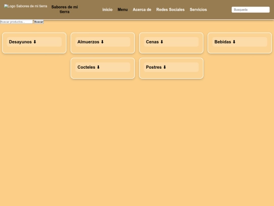 menu screenshot