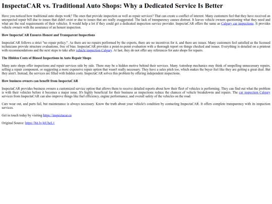 InspectaCARvs.TraditionalAutoShopsWhyaDedicatedServiceIsBetter screenshot