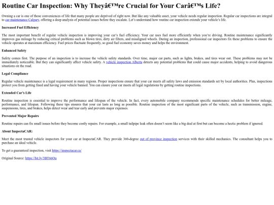 RoutineCarInspectionWhyTheyreCrucialforYourCarsLife screenshot