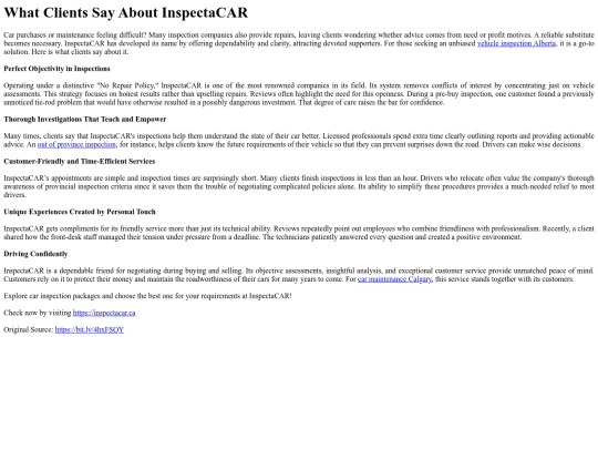 WhatClientsSayAboutInspectaCAR screenshot