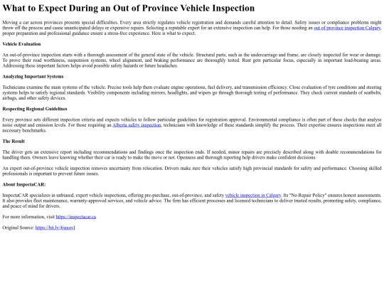 WhattoExpectDuringanOutofProvinceVehicleInspection screenshot