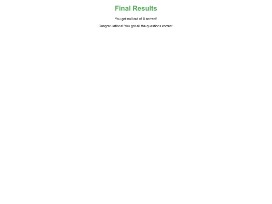 results screenshot