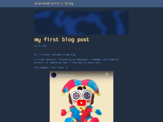 2023/10/25/first-post screenshot