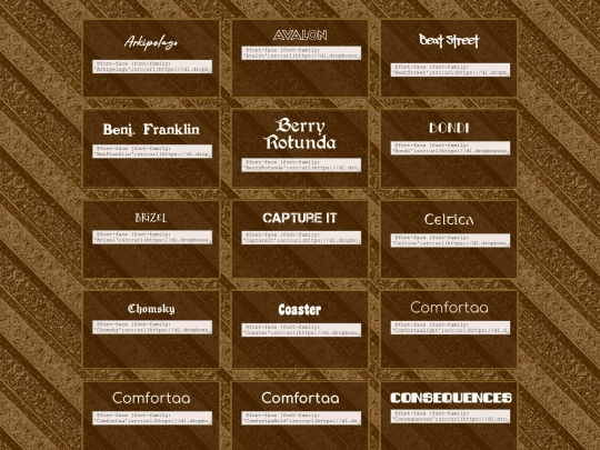 fonts screenshot