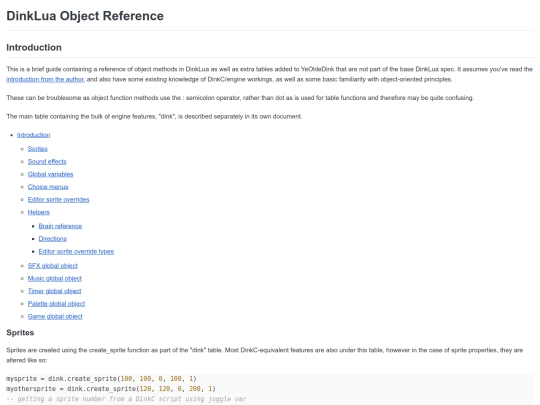 DinkLua Object Reference screenshot