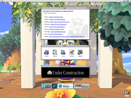 links screenshot